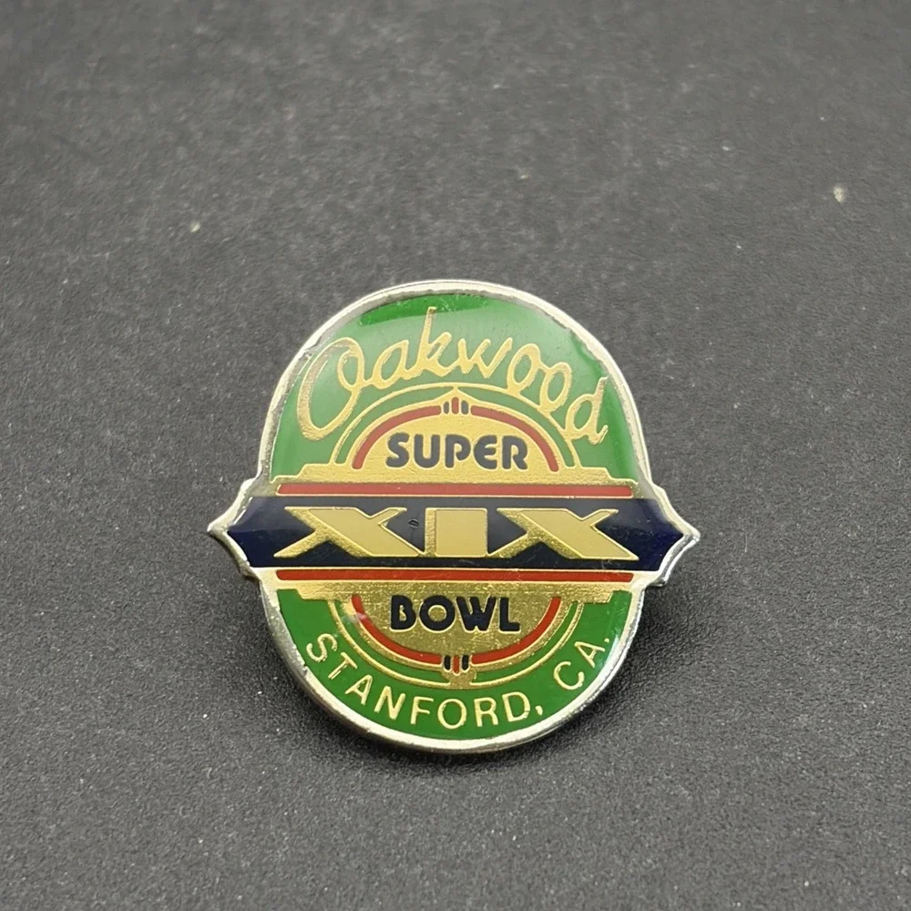 Super Bowl XIX NFL Football Oakwood Stanford Lapel Hat‎ Pin